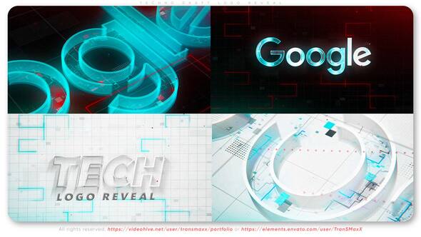 Techno Draft Logo Reveal – Futuristic Blueprint Animation Logo Stings template preview
