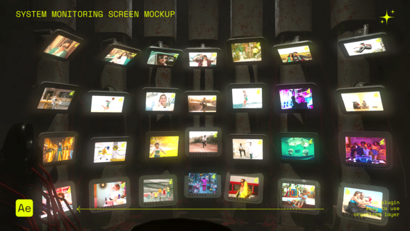 System Monitoring Screen Mockup Product Promo template preview