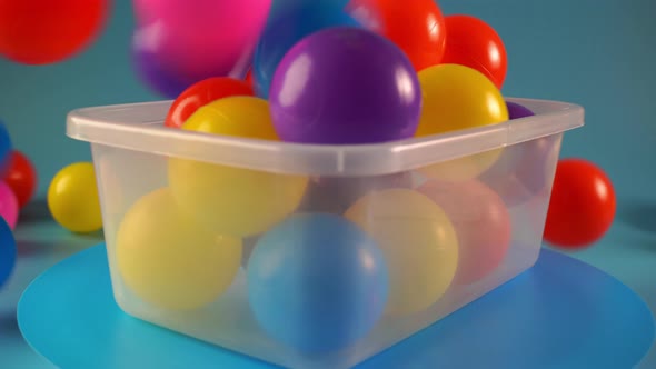 Multicolored children plastic ball alt