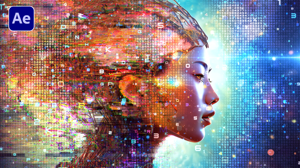 Digital Particles | Logo and Transition Logo Stings template preview