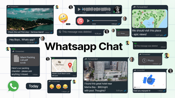 WhatsApp Messages Elements template preview