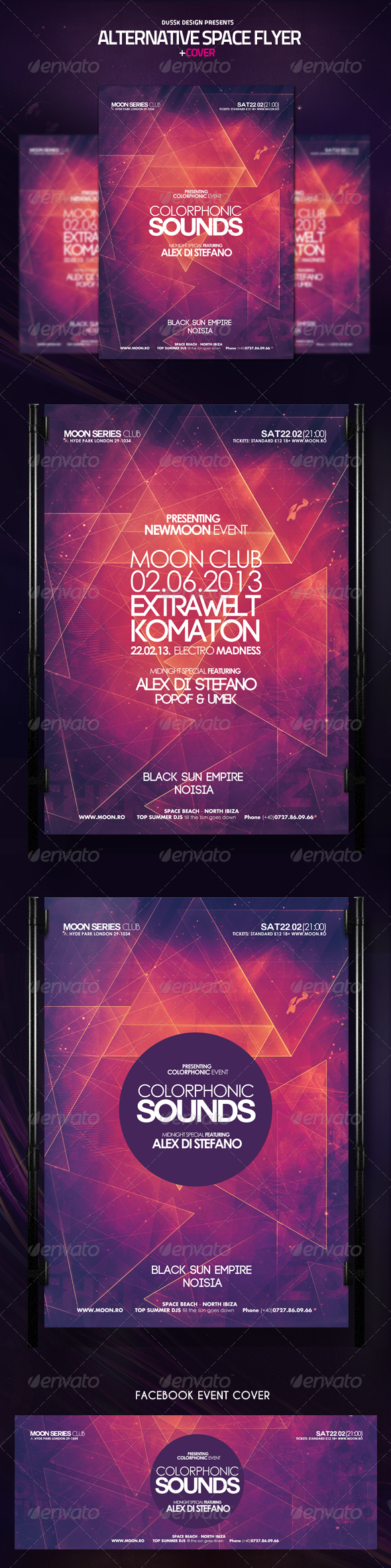 Alternative Space Flyer and Cover - Clubs & Parties Events