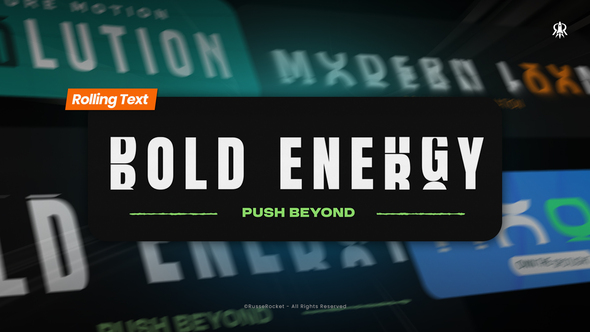 Rolling Text Animation Titles template preview