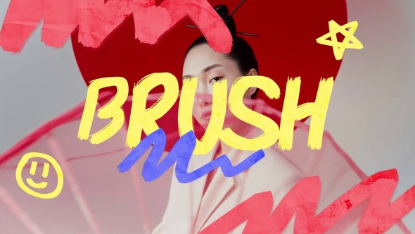 Brush Typogtaphy and Elements Elements template preview