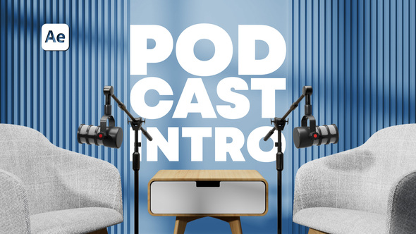 Modern Podcast Intro | Glass Title Opener Openers template preview