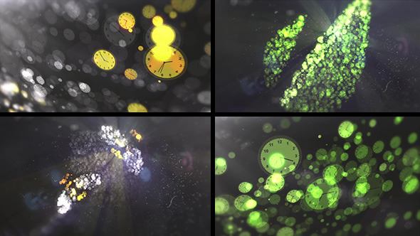 Particles Clock Logo - VideoHive 5460358