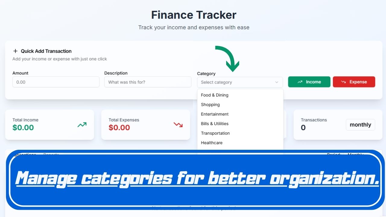 FinanceTracker - Income & Expense Management with Reports (CSV & PDF ...