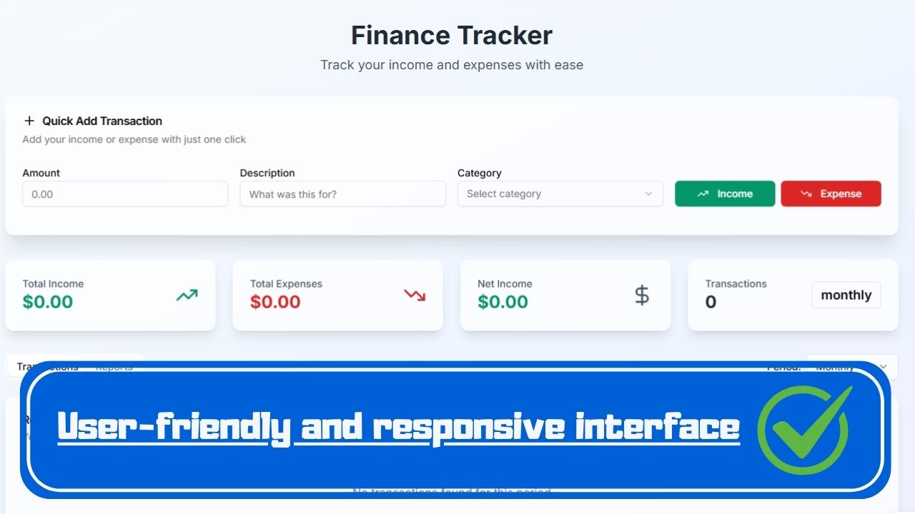 FinanceTracker - Income & Expense Management with Reports (CSV & PDF ...
