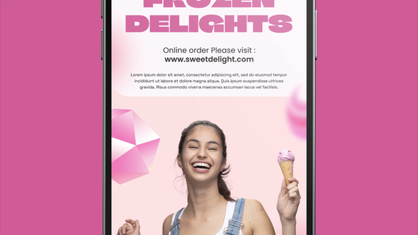 Frozen Delights Vertical Promo Product Promo template preview