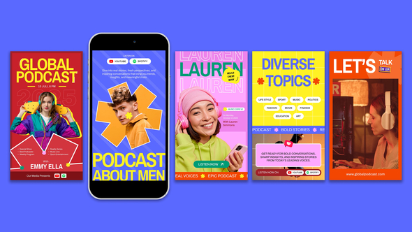 Podcast Instagram Reels Product Promo template preview
