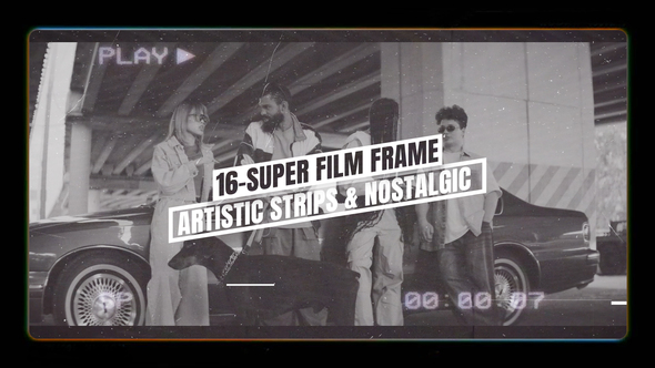 Super Film Frame Collection – Artistic Film Strips & Nostalgic Style Elements template preview