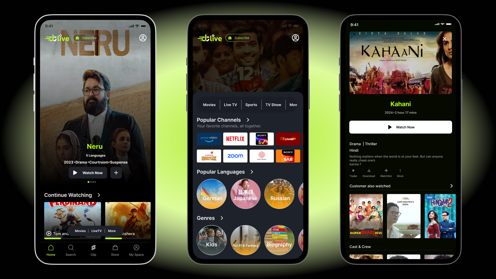 DTLive Movie, TV Show, OTT, Live TV, Streaming Flutter App (Android, iOS, Web) with Admin Panel