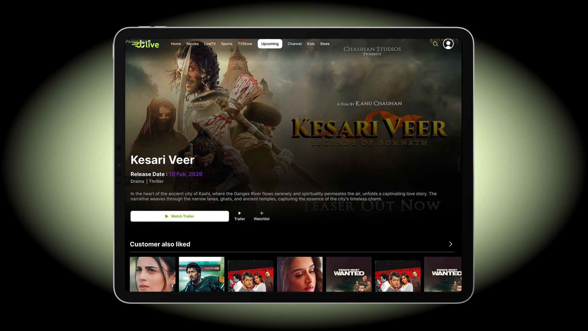 DTLive: Movie, TV Show, OTT, Live TV, Streaming Flutter App (Android, iOS,  Web) with Admin Panel