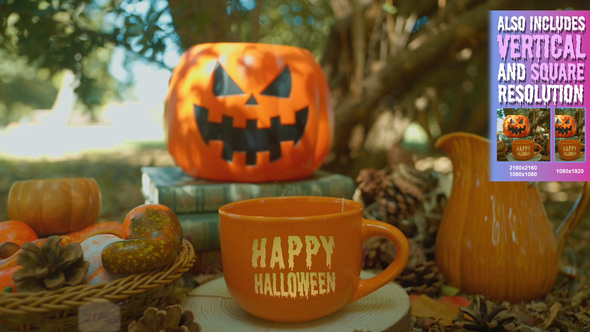 Halloween Autumn Tea Product Promo template preview