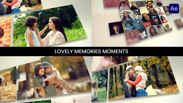 Lovely Memories Moments Video Displays template preview