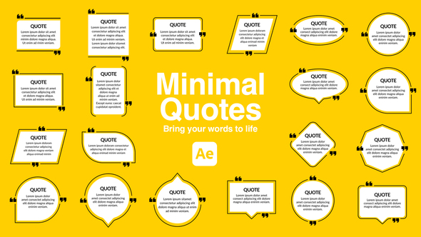 Minimal Quotes Pack Titles template preview