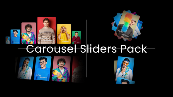 Carousel Animation Pack Video Displays template preview