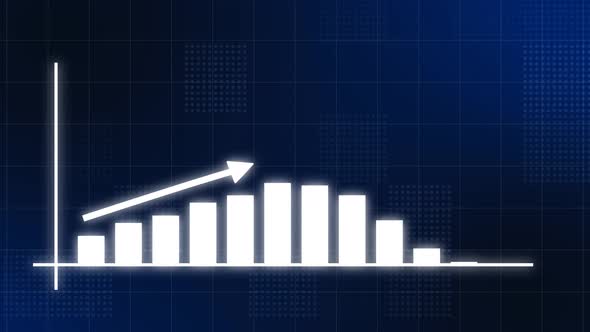business graph chart & business growth animation