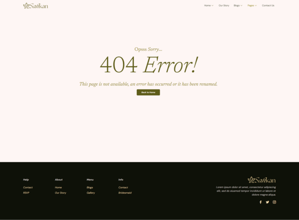 Sahkan - Wedding Invitation & Gallery Elementor Template Kit