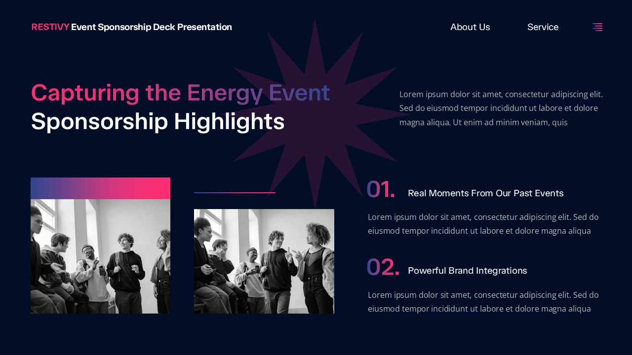 Restivy Event Sponsorship Deck Keynote Template, Presentation Templates