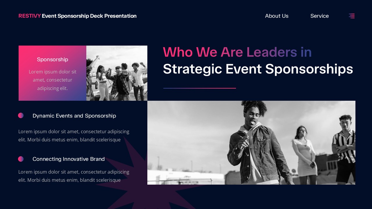 Restivy Event Sponsorship Deck Keynote Template, Presentation Templates