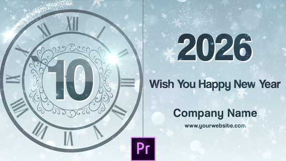 New Year Countdown 2026 - Premiere Pro Premiere Pro template preview
