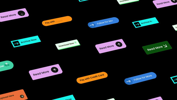Social Media Buttons Lower thirds Elements template preview