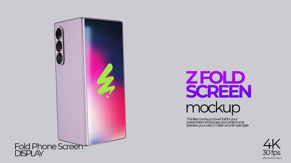 Z Fold Phone Mockup Product Promo template preview