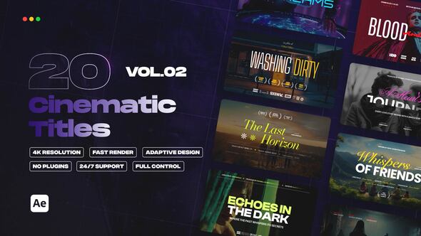 Cinematic Titles vol.02 | After Effects Titles template preview