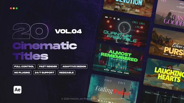 Cinematic Titles vol.04 | After Effects Titles template preview