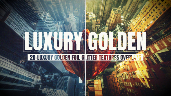 Luxury Golden Foil Glitter Overlays Pack Elements template preview