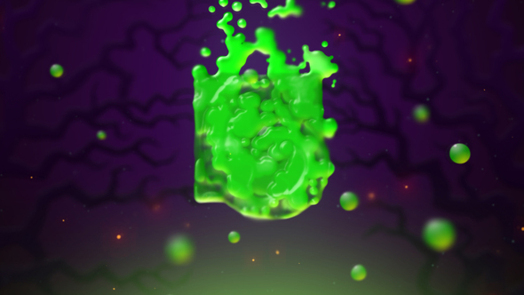 Halloween Liquid Logo Reveal Logo Stings template preview