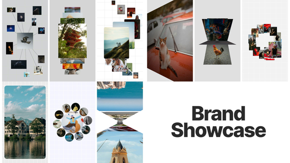 Brand Showcase Video Displays template preview