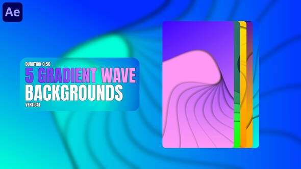 Gradient Wave Backgrounds Elements template preview
