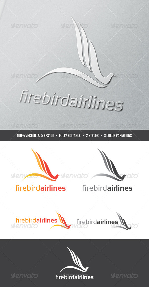 Firebird Airlines Logo - Animals Logo Templates