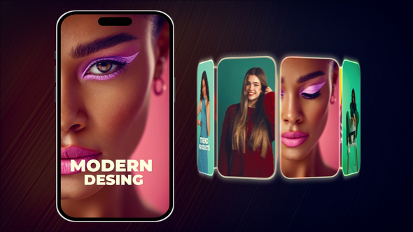 Vertical Simple Opener Video Displays template preview