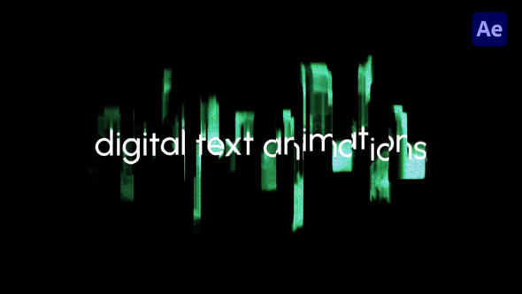 Glitch Text Animations Titles template preview