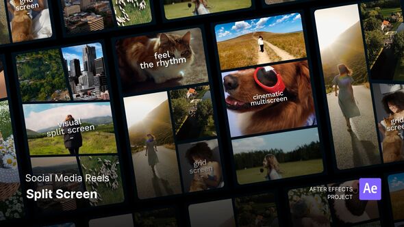 Reels - Split Screen After Effects Project Files Product Promo template preview