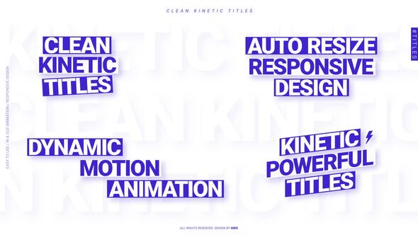Clean Kinetic Titles Titles template preview