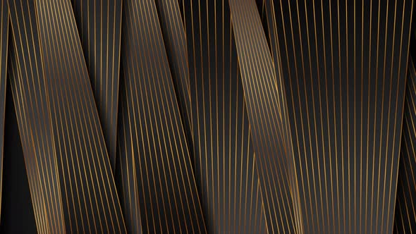 Abstract Black And Bronze Stripes
