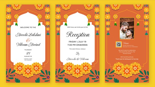 Indian Creative Wedding Invitation Openers template preview
