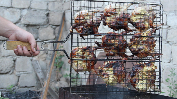 Quails On Grill 6