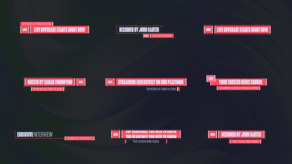 Name Tag Lower Thirds Titles template preview