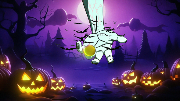 Cartoon Halloween  Event Video Displays template preview