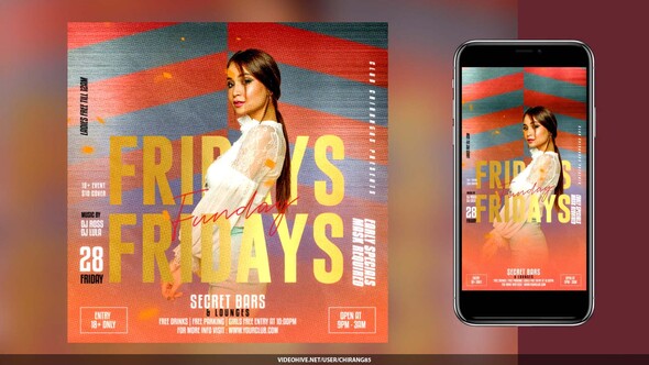 Night Club Flyer v27 Openers template preview