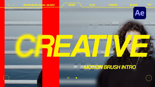 Brush Blur Visual Slides Openers template preview