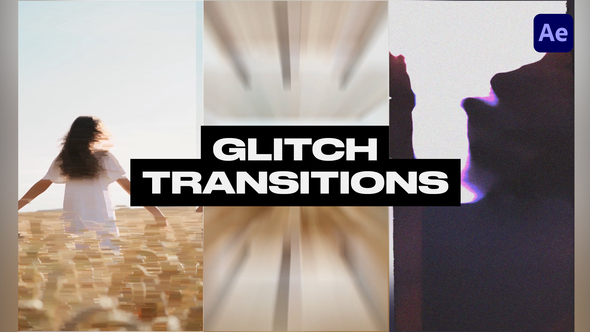 Vertical Glitch Transitions Elements template preview