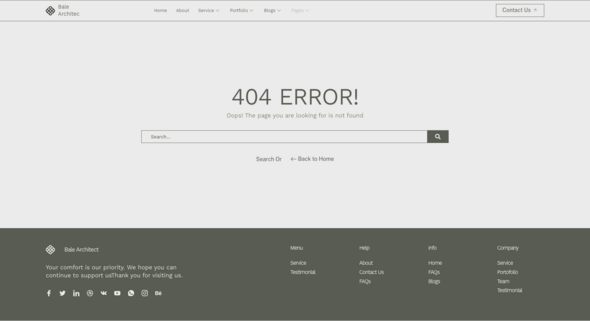 Bale - Architect Elementor Template Kit