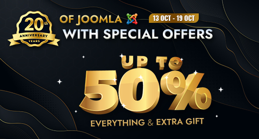 Celebrate 20 years of Joomla - Upto 50% OFF All Premium Shopify Themes