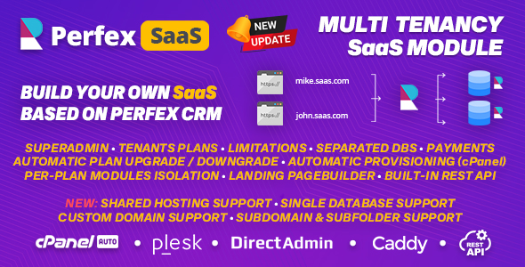 Perfex CRM SaaS - The Official Multi Tenancy Support module